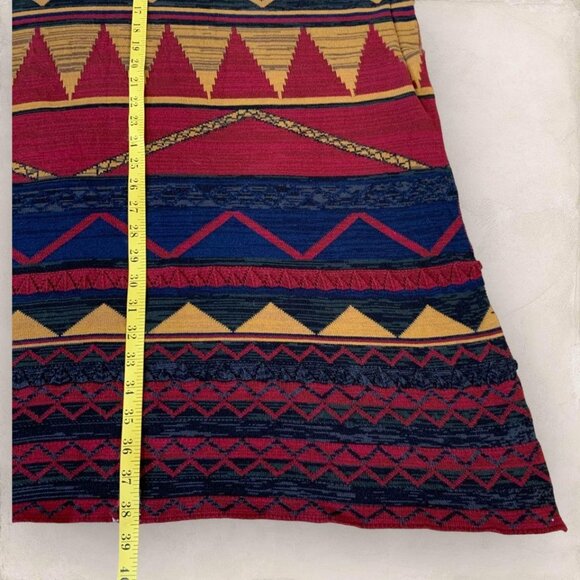 Zara Trafaluc Poncho Sweater Women’s Size Small Southwest Pattern Western Style - Picture 4 of 5